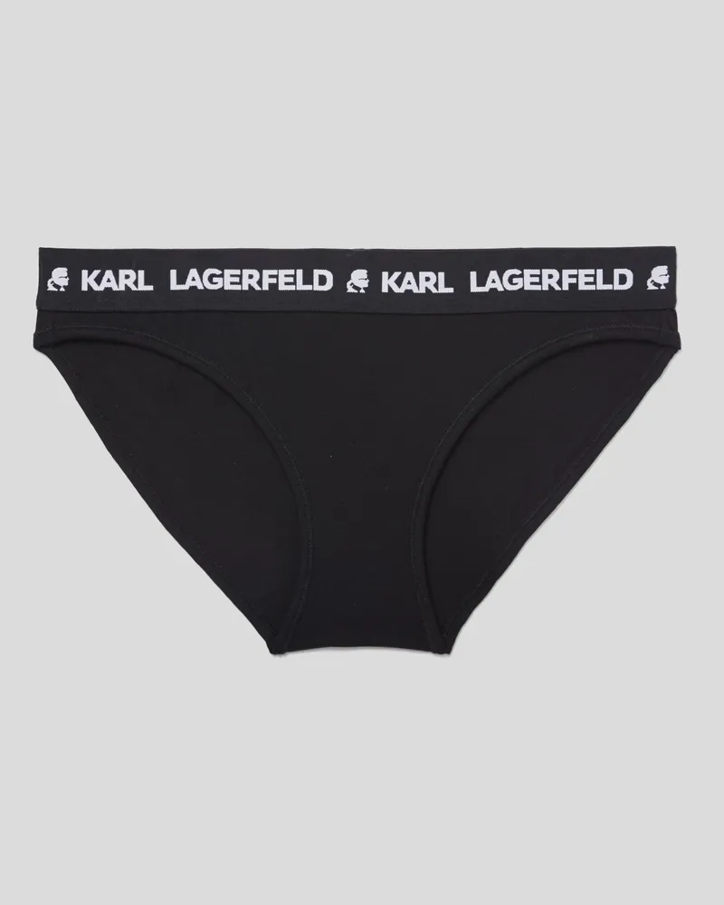 Karl Lagerfeld Slip Mit Logo, Damen, Schwarz, Größe Schwarz