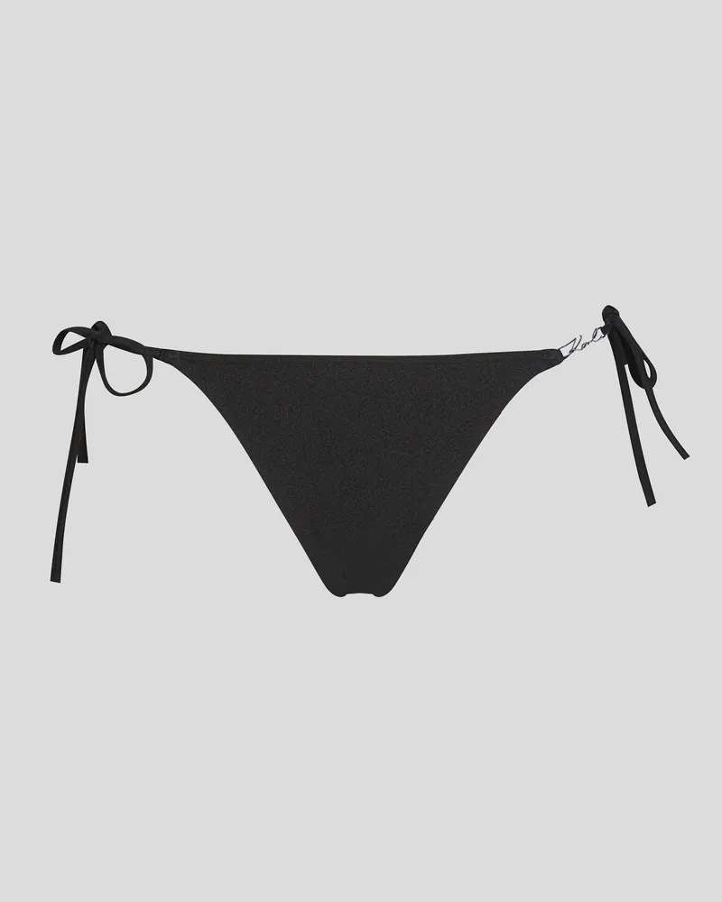 Karl Lagerfeld Bikini-höschen Zum Binden An Der Seite, Damen, Schwarz, Größe: Xs Schwarz