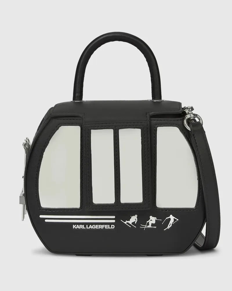 Karl Lagerfeld Ikon Gondelbahn-tasche Mit Tragegriff Oben, Female, Schwarz, Size Black