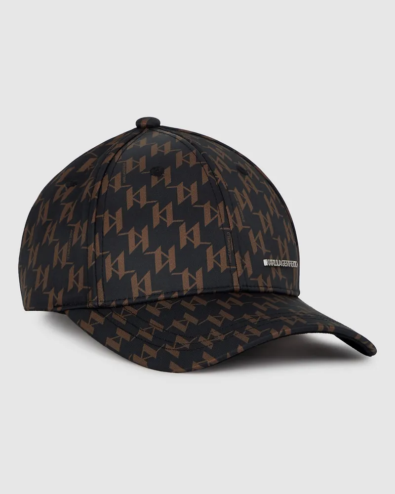 Karl Lagerfeld K/monogram Kappe Mit Allover-print, Herren, Gartengrün, Größe Gartengrün