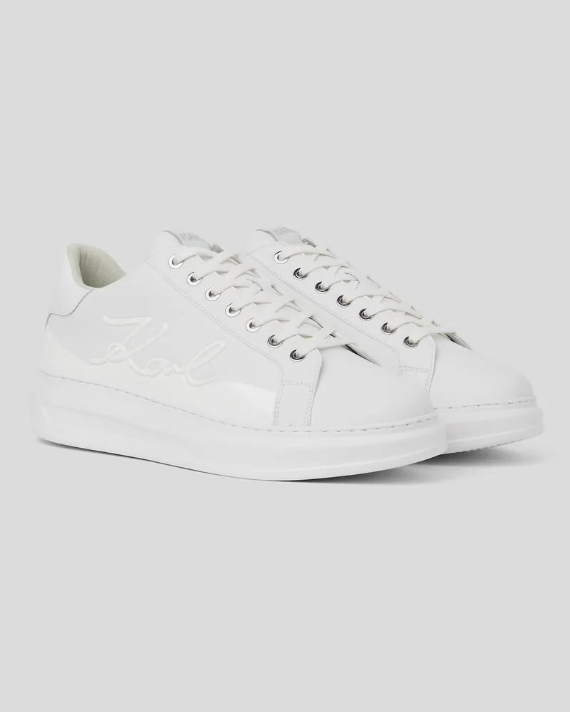 Karl Lagerfeld Signature Kapri Sneakers, Mann, Weiss, Größe Weiss