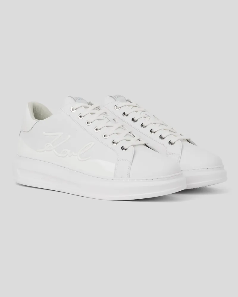 Karl Lagerfeld Signature Kapri Sneakers, Herren, Weiss, Größe Weiss