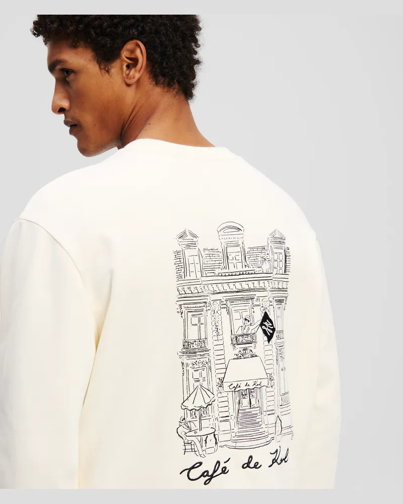 Karl Lagerfeld Kl X Jorge Parra Sweatshirt, Mann, Cannoli Creme, Größe Cannoli