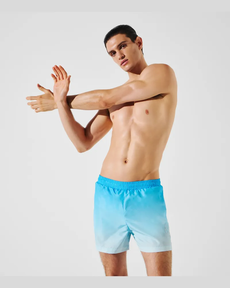Karl Lagerfeld Ikon board-shorts In Ombré-optik, Mann, Degrade Aquarius, Größe Degrade