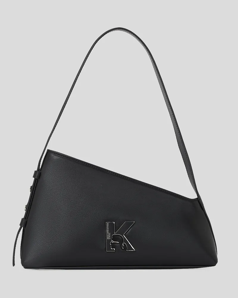 Karl Lagerfeld Geo schultertasche Aus Leder, Frau, Schwarz, Größe Schwarz