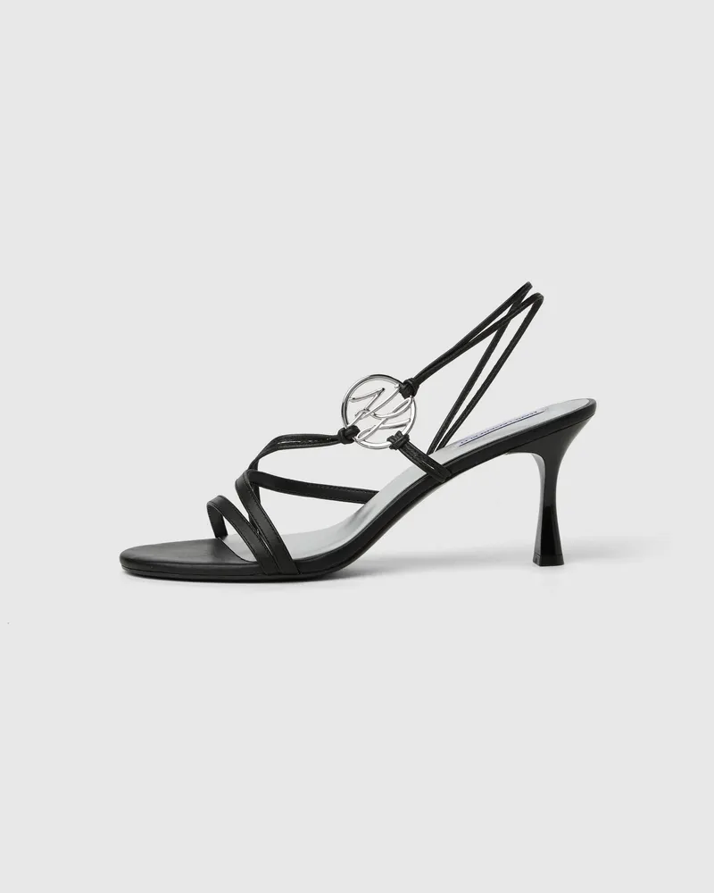 Karl Lagerfeld Sienna Sandaletten Mit Absatz Und Kordeln, Damen, Schwarz, Größe Schwarz
