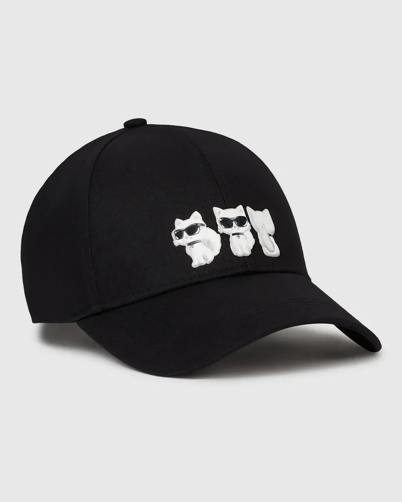 Karl Lagerfeld Ikon Choupette Kappe, Damen, Schwarz, Größe Schwarz