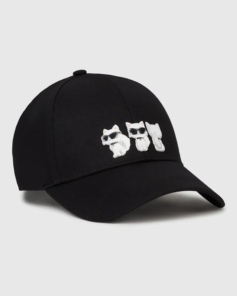 Karl Lagerfeld Ikon Choupette Kappe, Damen, Schwarz, Größe Schwarz
