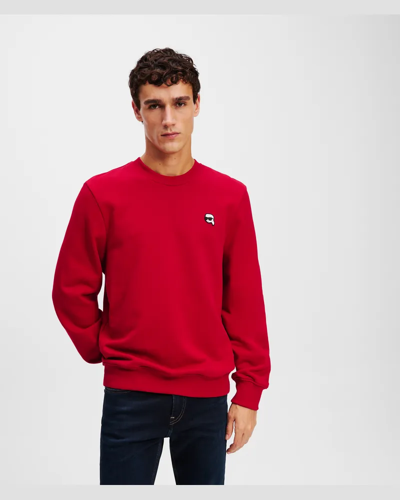 Karl Lagerfeld Karl ikon Sweatshirt Mit Aufnäher, Mann, Scarl Sage, Größe Scarl