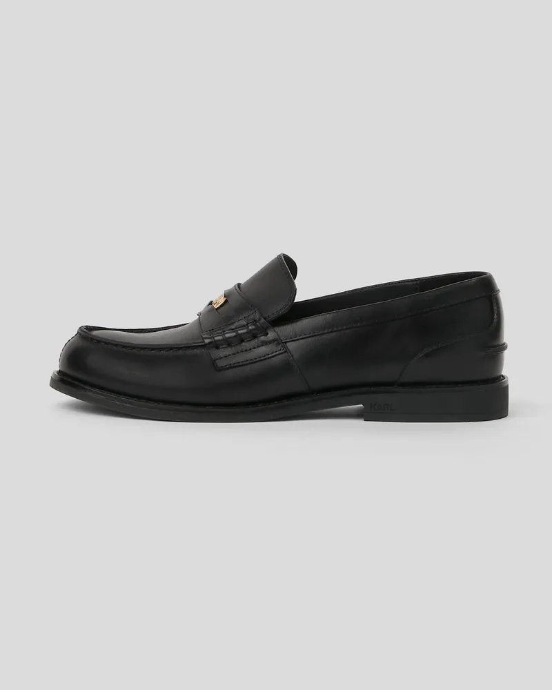 Karl Lagerfeld Mia Penny Loafers, Damen, Schwarz, Größe Schwarz