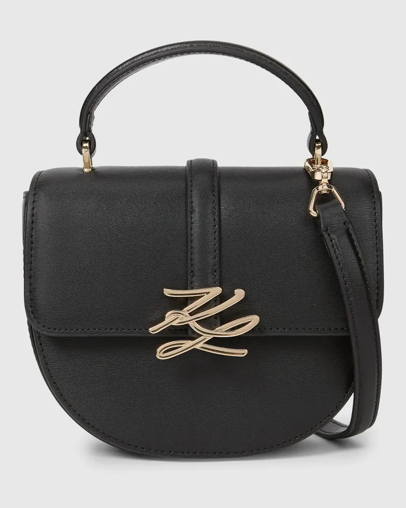 Karl Lagerfeld K/autograph Drop-tasche Mit Tragegriff Oben, Damen, Schwarz/gold, Größe Schwarz