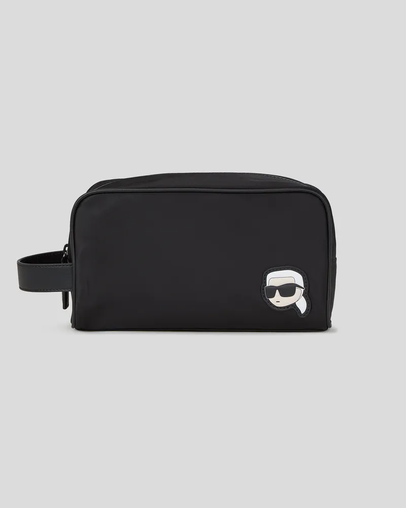 Karl Lagerfeld Ikon Kulturbeutel Aus Nylon, Mann, Schwarz, Größe Schwarz