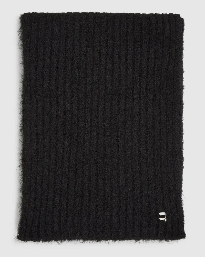 Karl Lagerfeld Ikon Strick-schal, Damen, Schwarz, Größe Schwarz