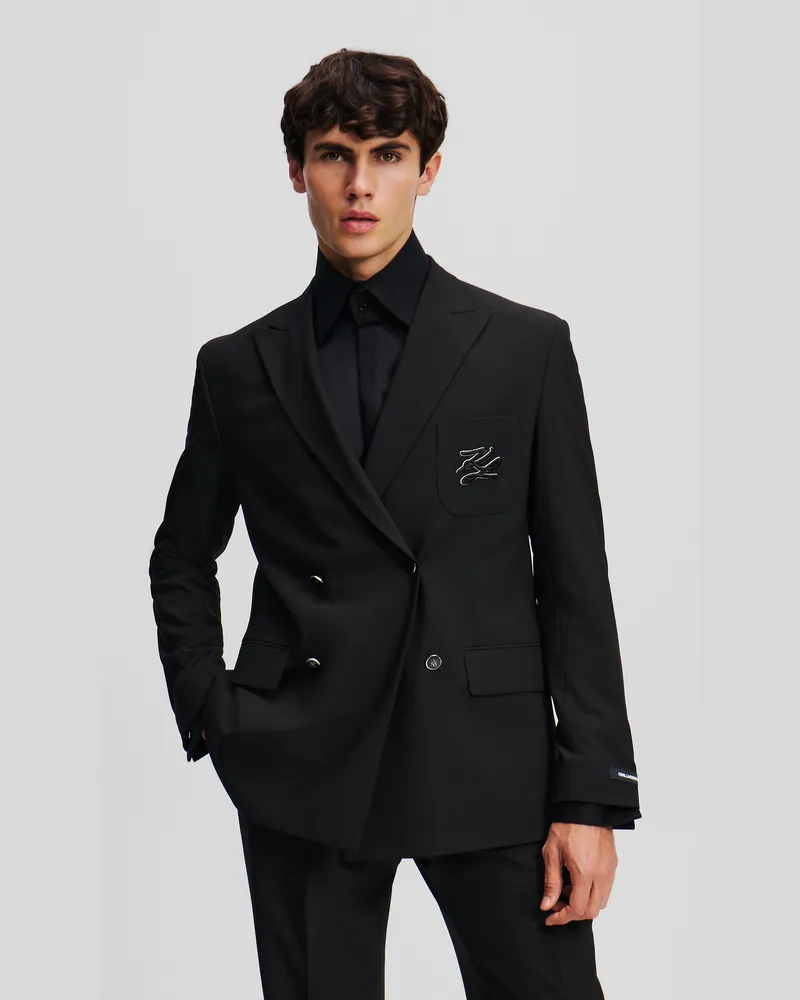 Karl Lagerfeld K/autograph Zweireihige Jacke, Mann, Silver, Größe Silver