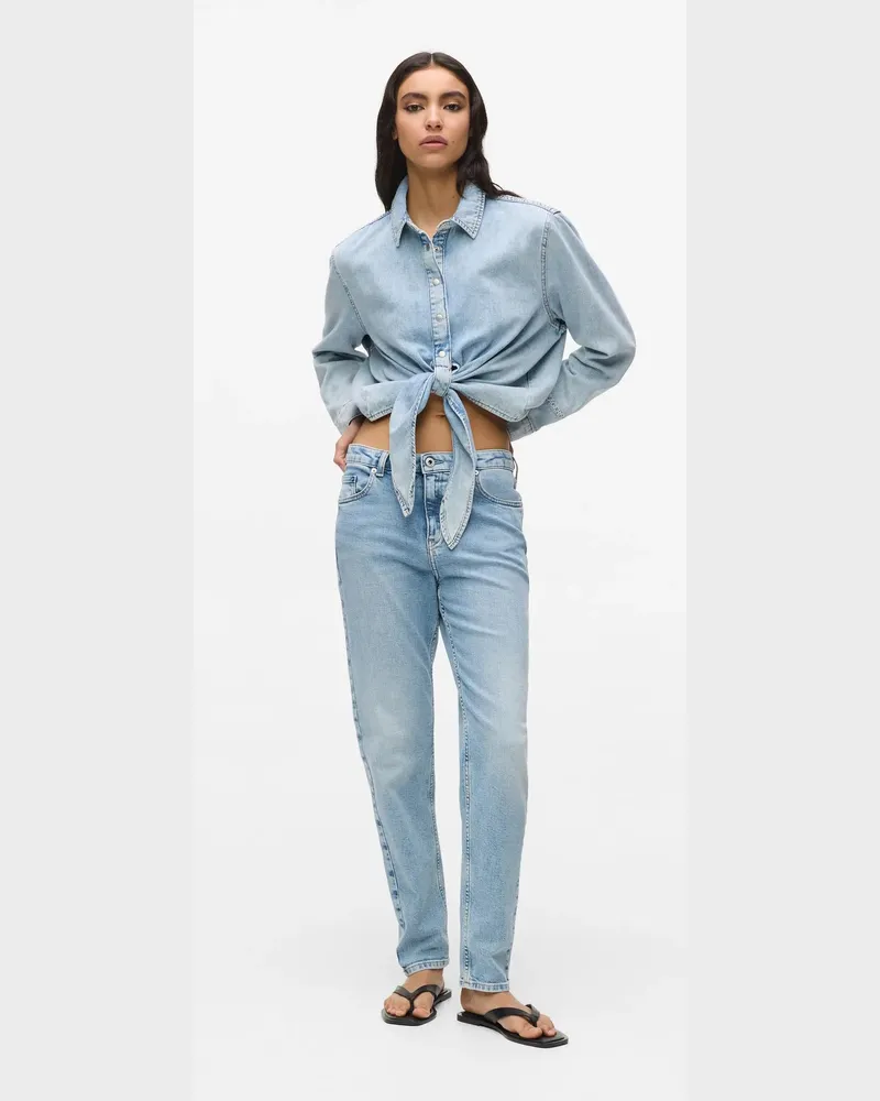Karl Lagerfeld Hellblaue Mom Jeans, Damen, Visual Hellblau, Größe Visual