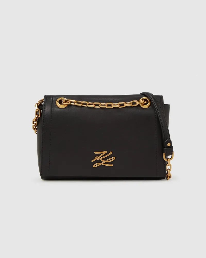 Karl Lagerfeld K/autograph Schultertasche, Damen, Schwarz/gold, Größe Schwarz