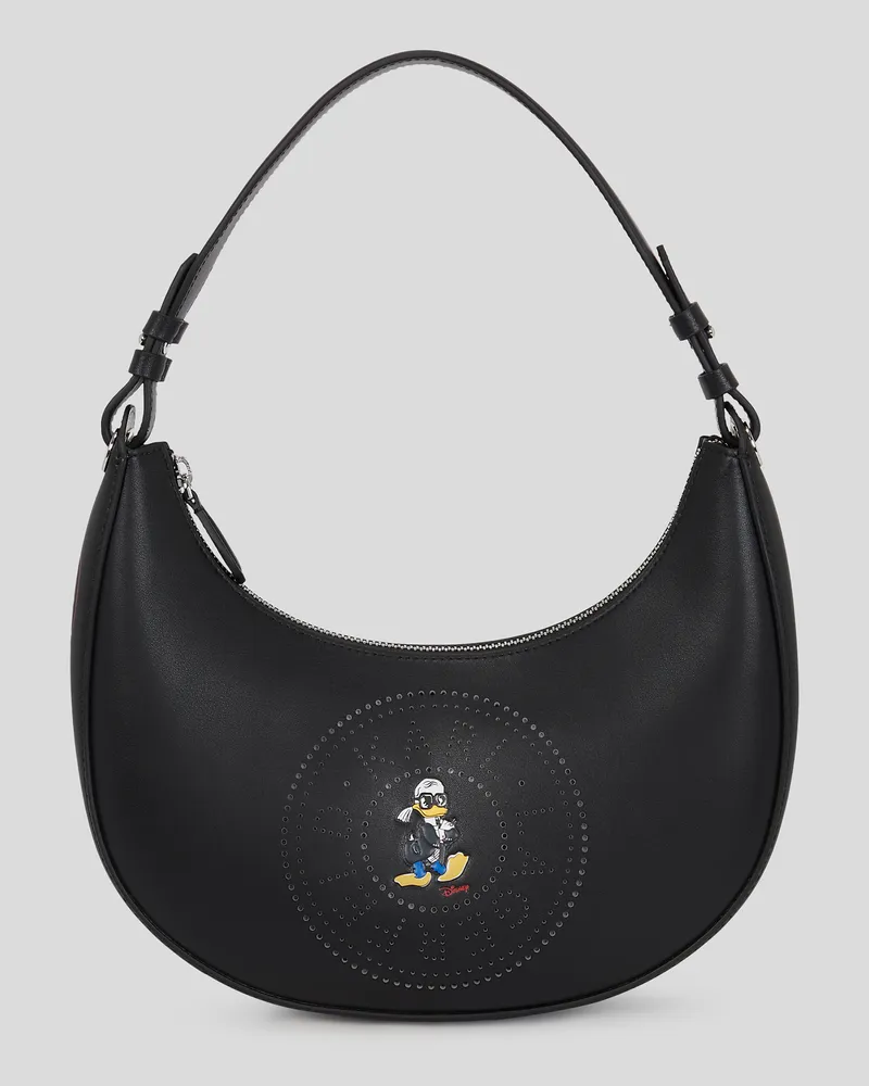Karl Lagerfeld Disney X Kl Mond-schultertasche, Frau, Schwarz, Größe Schwarz