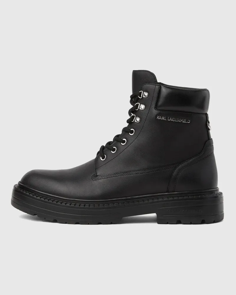 Karl Lagerfeld Miles Arbeitsstiefel, Herren, Schwarz, Größe Schwarz