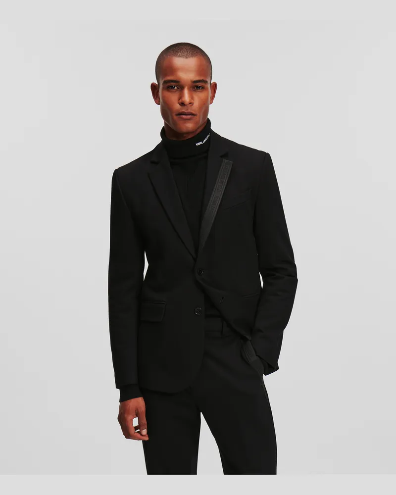 Karl Lagerfeld Klassische Punto-jacke, Mann, Schwarz, Größe Schwarz