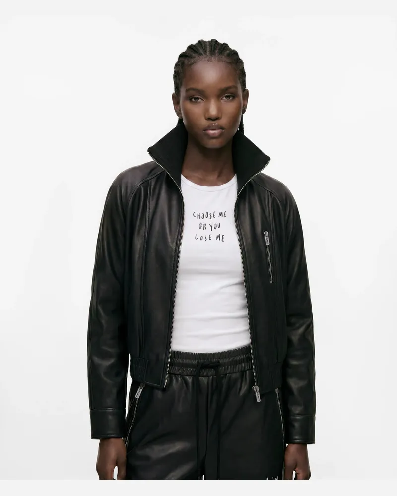 Karl Lagerfeld Klj X Pietro Terzini Kunstlederjacke, Damen, Schwarz, Größe Schwarz