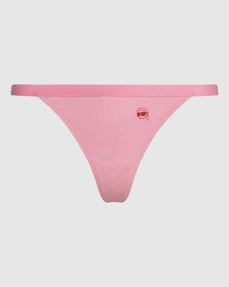 Karl Lagerfeld Ikon Gerippter Tanga, Frau, Begonie Rosa, Größe Begonie