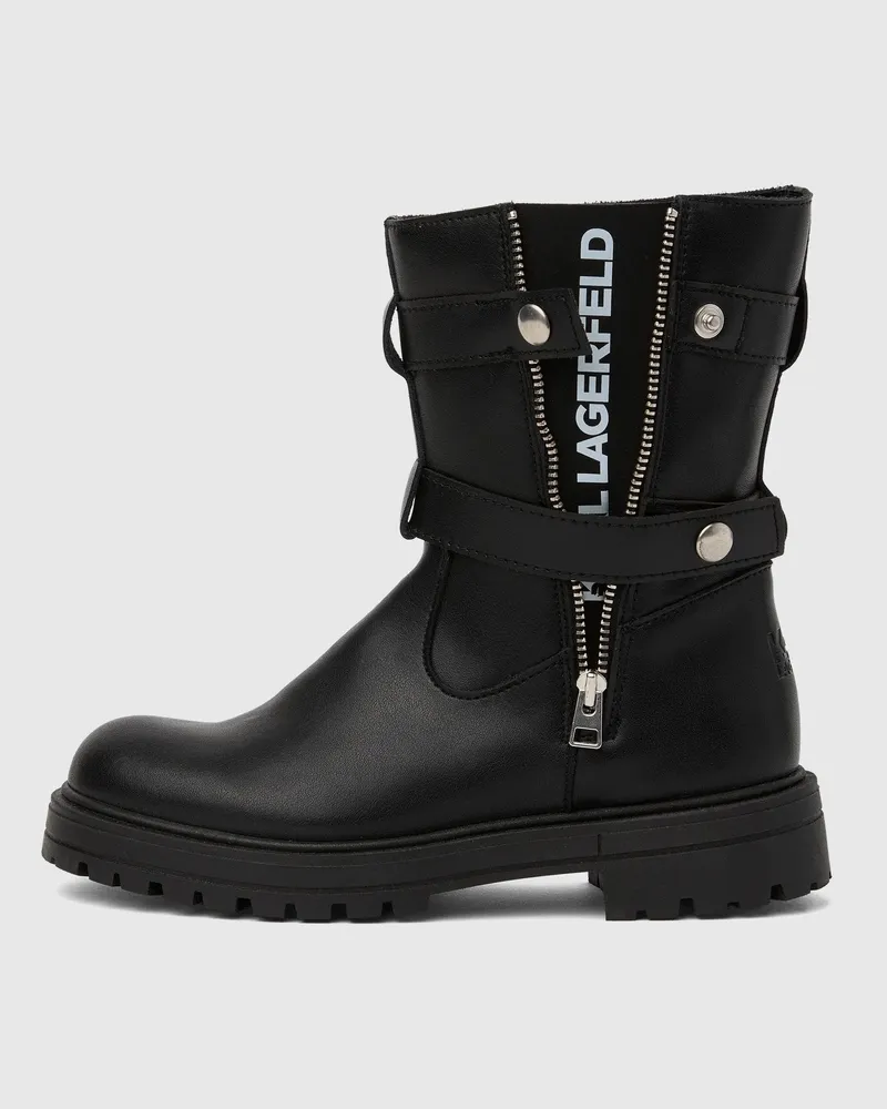 Karl Lagerfeld Bikerstiefel Für Mädchenunisex, Schwarz, Size Black