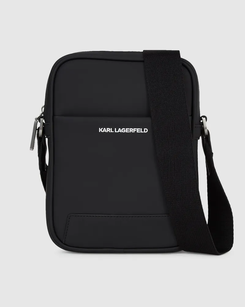 Karl Lagerfeld Umhängetasche Mit Minimalistischem Logo, Herren, Schwarz, Größe Schwarz