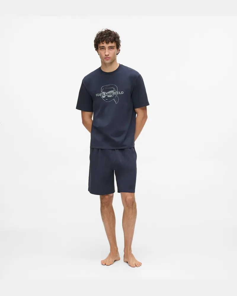 Karl Lagerfeld Ikon Pyjama-set, Herren, Dunkelblau, Größe Dunkelblau