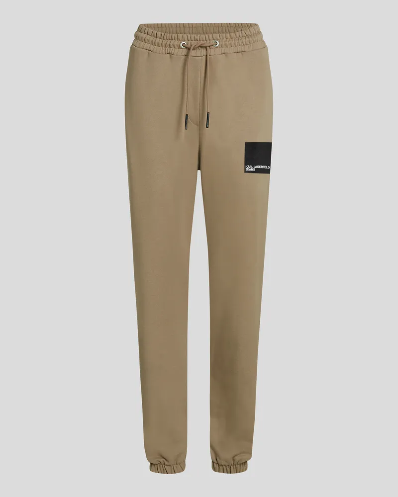 Karl Lagerfeld Klj trainingshose Mit Box-logo, Frau, Wüsten-Taupe, Größe Wüsten-taupe