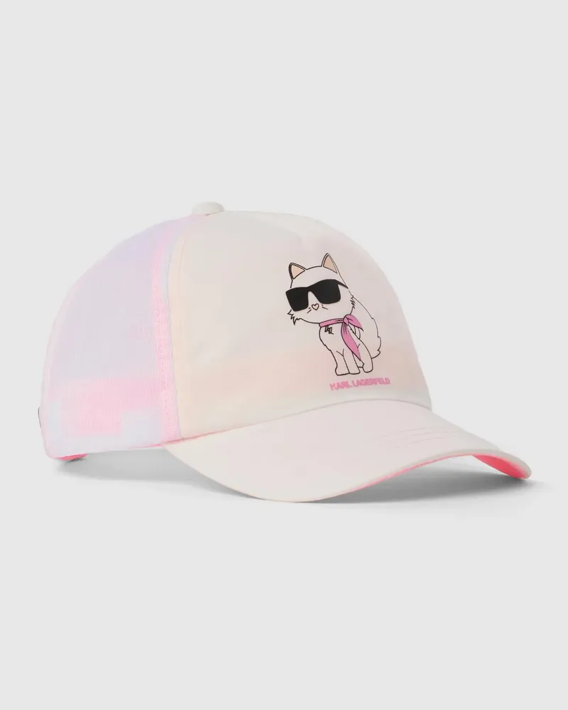 Karl Lagerfeld Ikon Choupette Kappe Für Mädchen, Weiss/pink, Größe: 58 Weiss