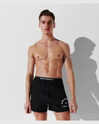 Karl Lagerfeld Rue st-guillaume-board-shorts mit Doppeltem Bund, Mann, Schwarz Schwarz