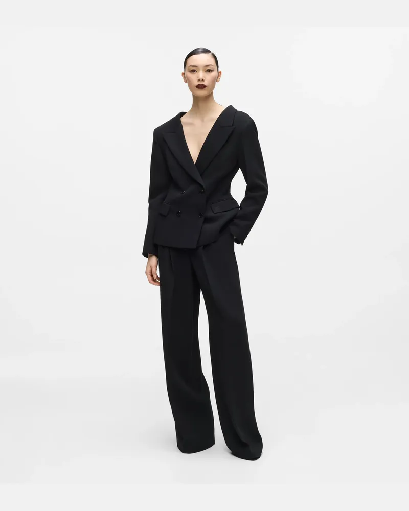 Karl Lagerfeld Kl Studio Hose Mit Weitem Bein, Female, Schwarz, Size Black