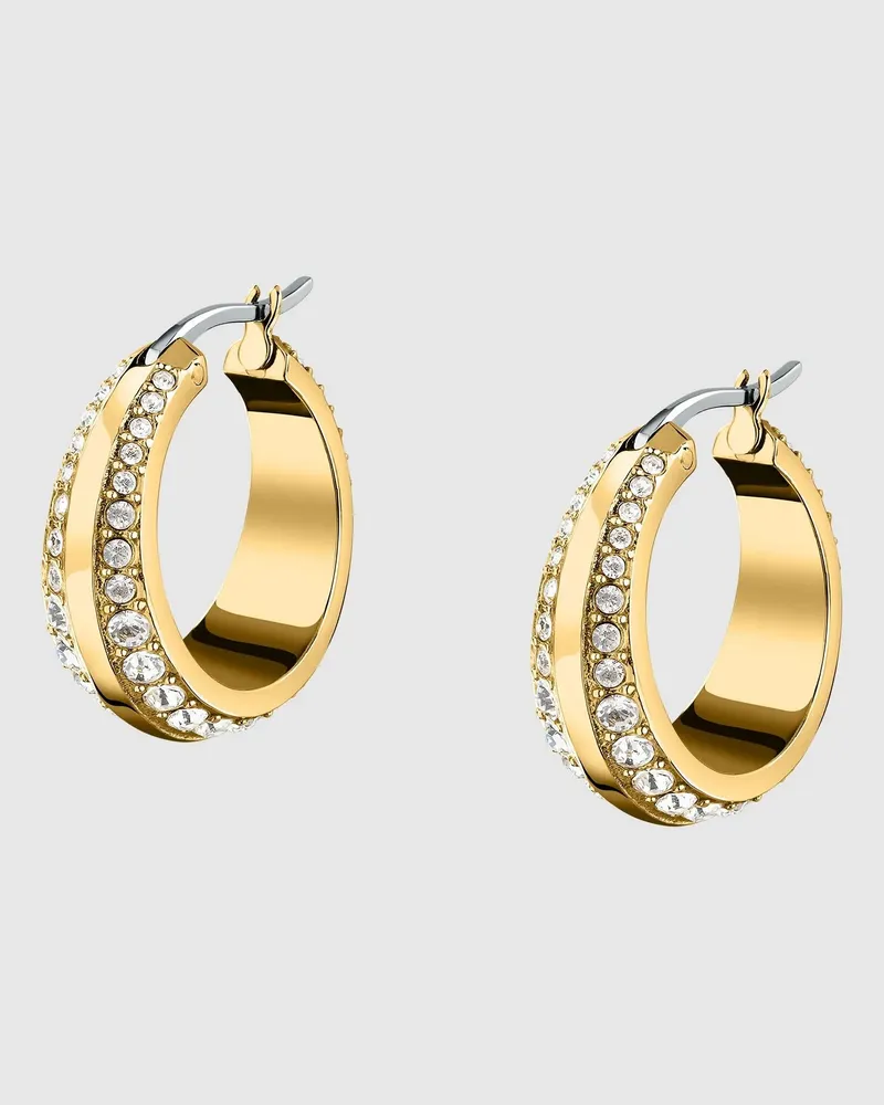 Karl Lagerfeld Goldene Kristall-hoop-ohrringe, Damen, Gold, Größe Gold