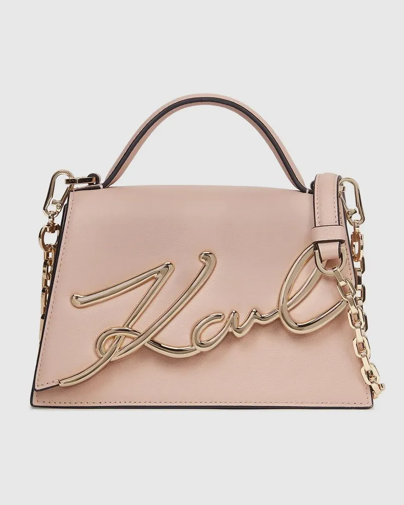 Karl Lagerfeld K/signature Kleine Umhängetasche, Damen, Rosa, Größe Rosa