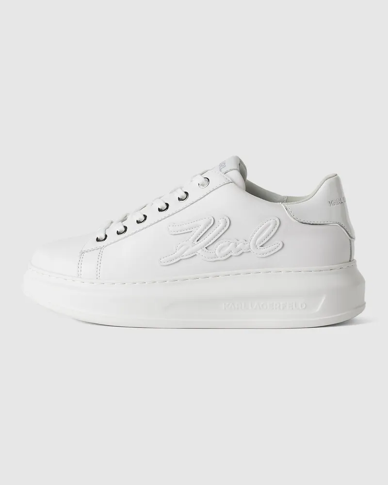 Karl Lagerfeld Kapri Signia Niedrige Sneaker, Damen, Weiss, Größe Weiss