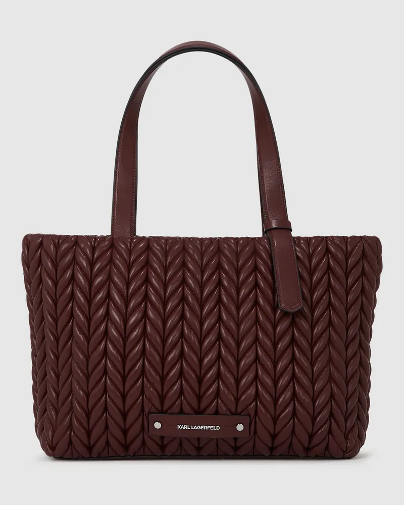 Karl Lagerfeld K/weave Mittelgroße Tote Bag, Damen, Windsor Wine, Größe Windsor
