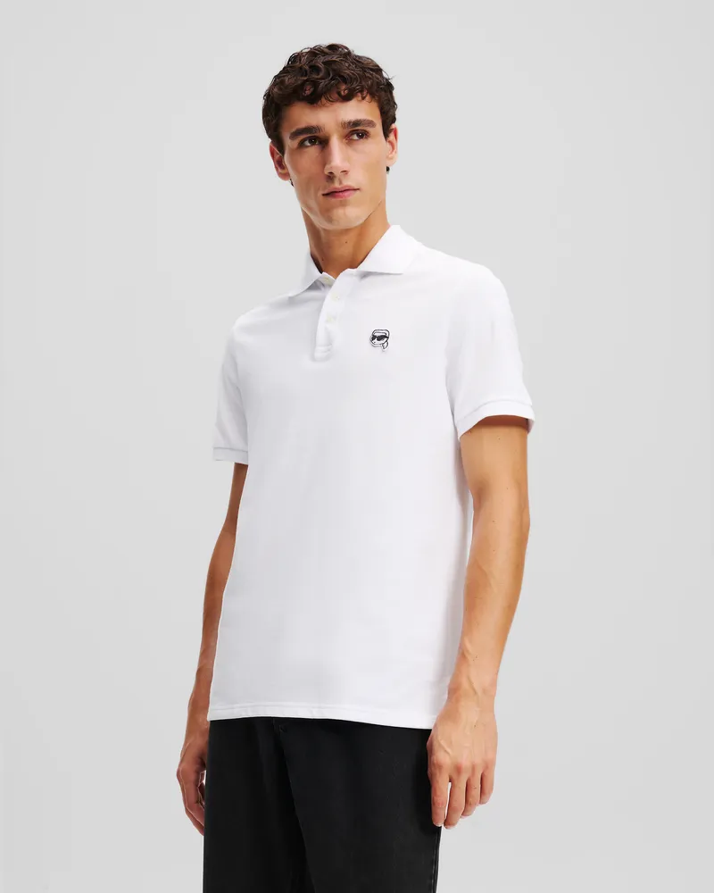 Karl Lagerfeld Ikon poloshirt, Mann, Weiss, Größe Weiss