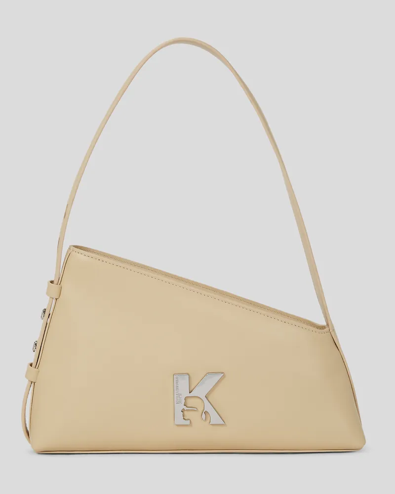Karl Lagerfeld Geo schultertasche Aus Leder, Frau, Kieselstein, Größe Kieselstein