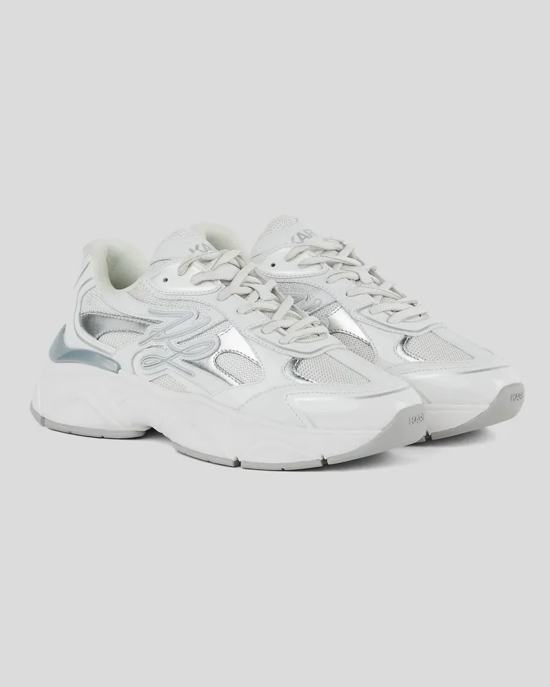 Karl Lagerfeld Komet autograph Sneaker, Frau, Weiss/Silber, Größe Weiss