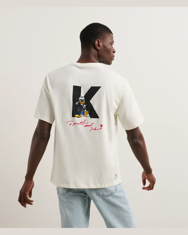 Karl Lagerfeld Disney X Kl T-shirt Mit Initiale, Mann, Cannoli Creme, Größe Cannoli
