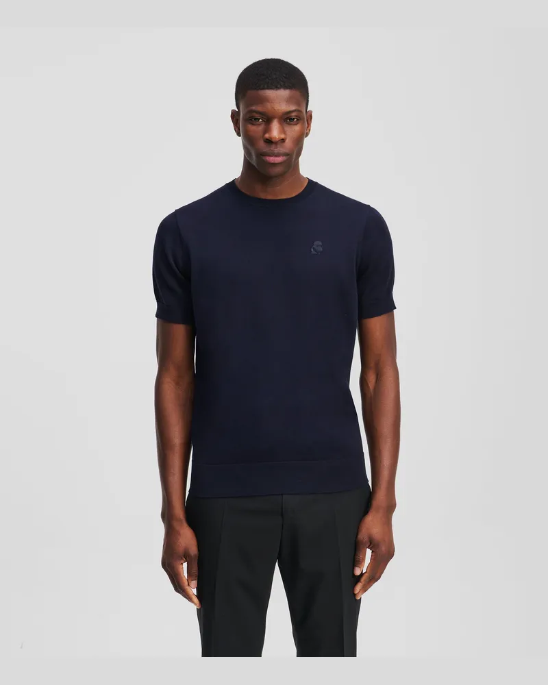 Karl Lagerfeld Kameo Kurzärmeliges Sweatshirt, Mann, Marineblau, Größe Marineblau