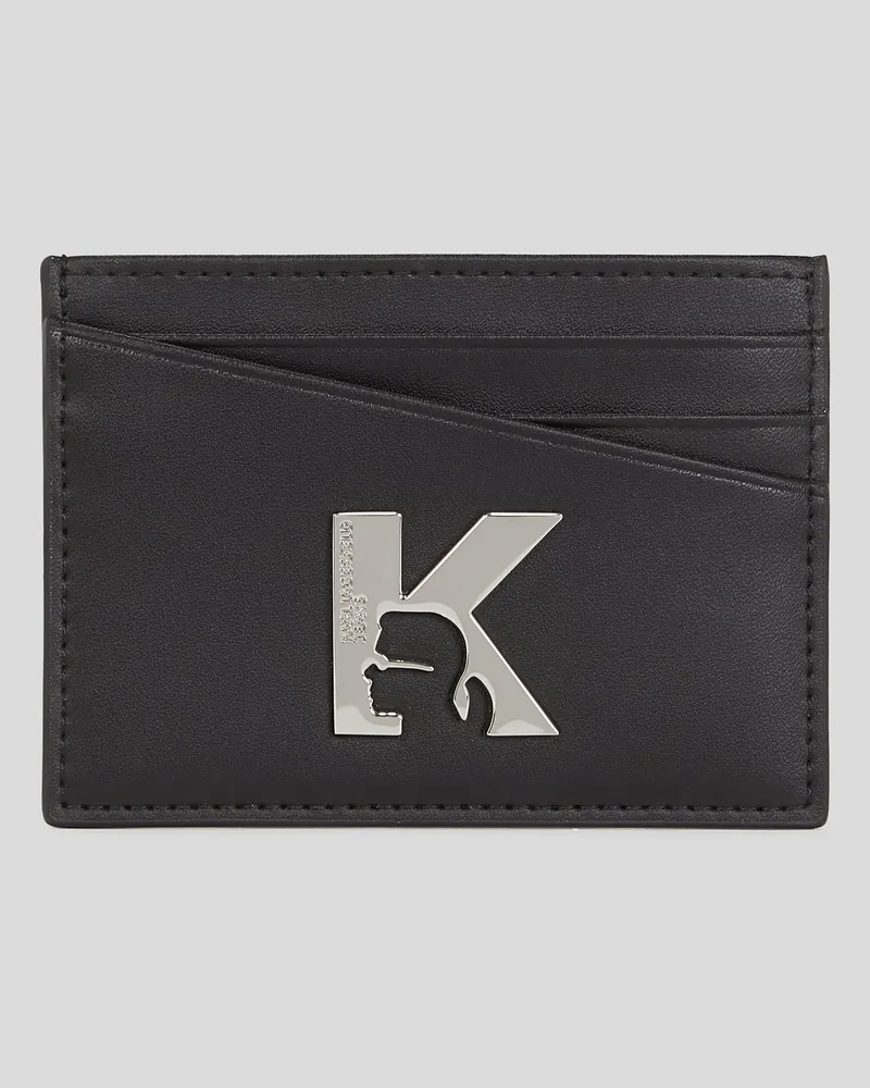 Karl Lagerfeld Geo Kartenetui Aus Leder, Frau, Schwarz, Größe Schwarz