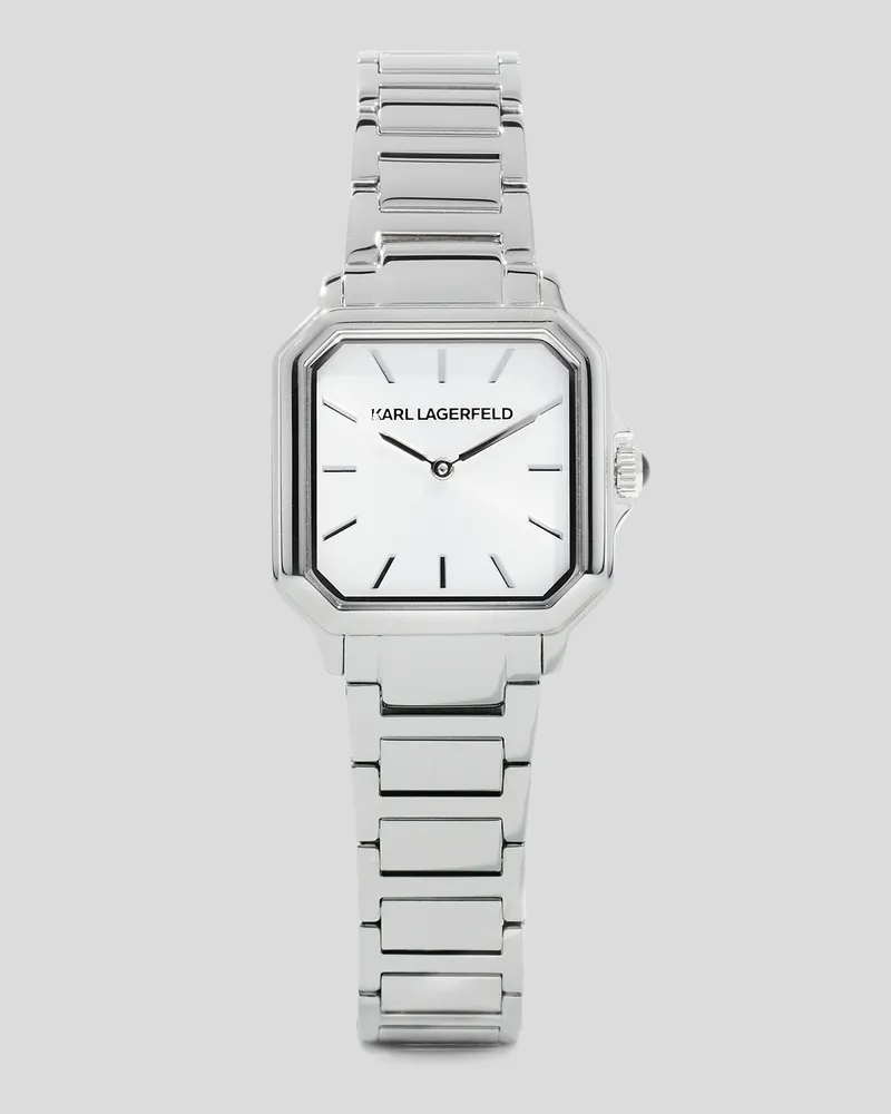 Karl Lagerfeld Logo Square Watch, Frau, Silver, Größe Silver
