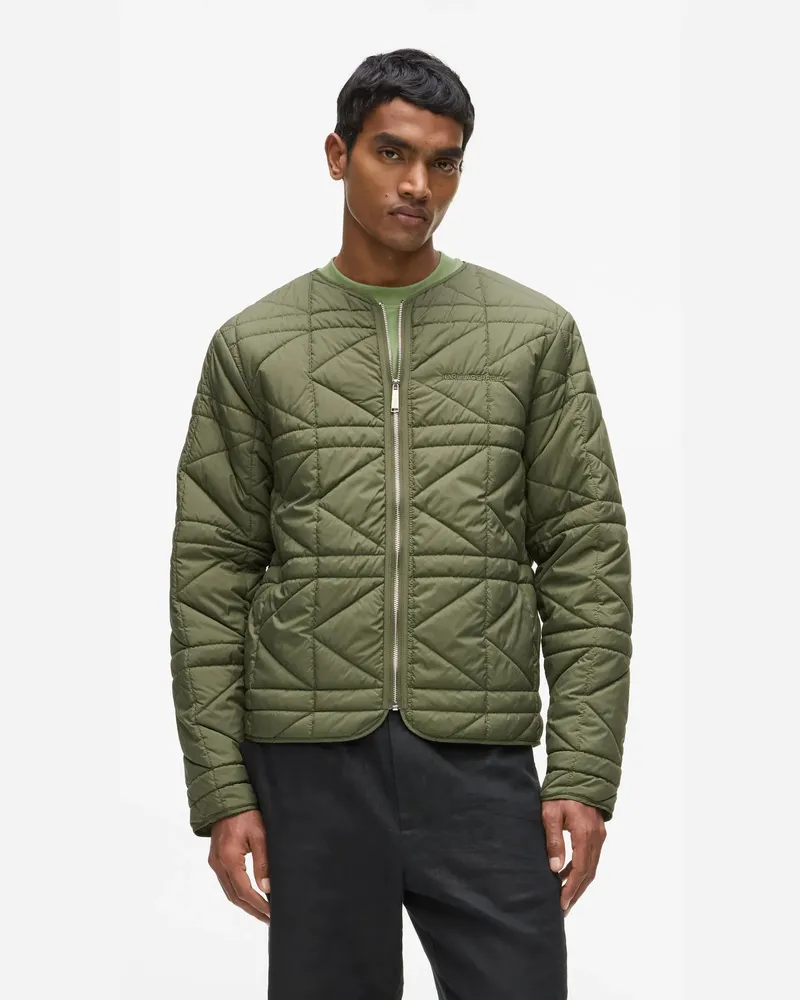 Karl Lagerfeld Leichte, Packbare Jacke, Herren, Horizontale Grenadine-weiße Streifen, Größe Horizontale