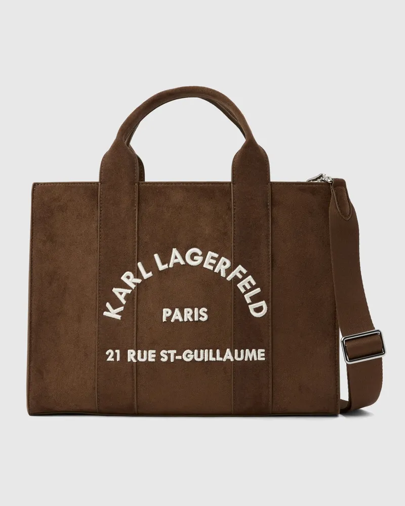 Karl Lagerfeld Mittelgroße Rue St-guillaume Tote Bag Aus Kunstwildleder, Damen, Tobacco, Größe Tobacco