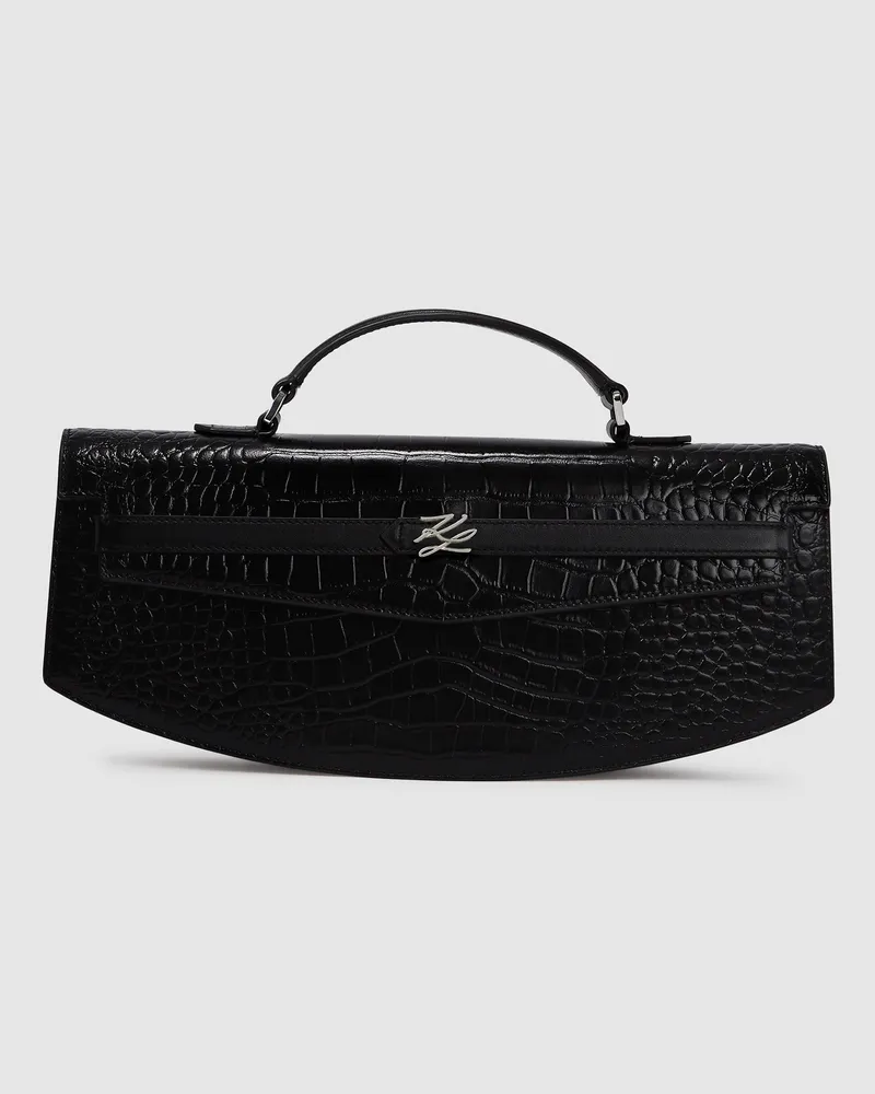 Karl Lagerfeld K/studio Clutch-tasche, Damen, Schwarz-nickel, Größe Schwarz-nickel