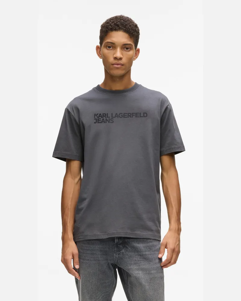 Karl Lagerfeld T-shirt Mit Logo, Herren, Mauve, Größe Mauve