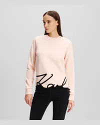 Karl Lagerfeld Sweatshirt mit Karl-signatur Am Saum, Frau, Rose Smoke Rose