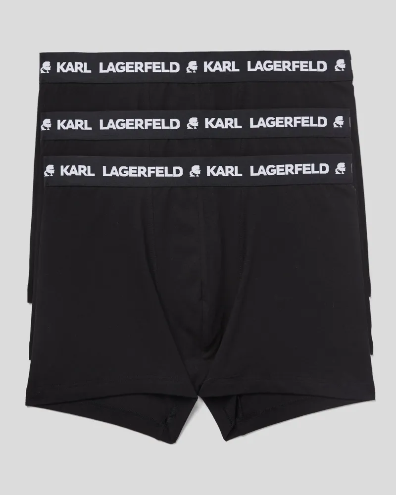 Karl Lagerfeld Monochrome Boxershorts Mit Logo – 3er-pack, Male, Schwarz, Size Black