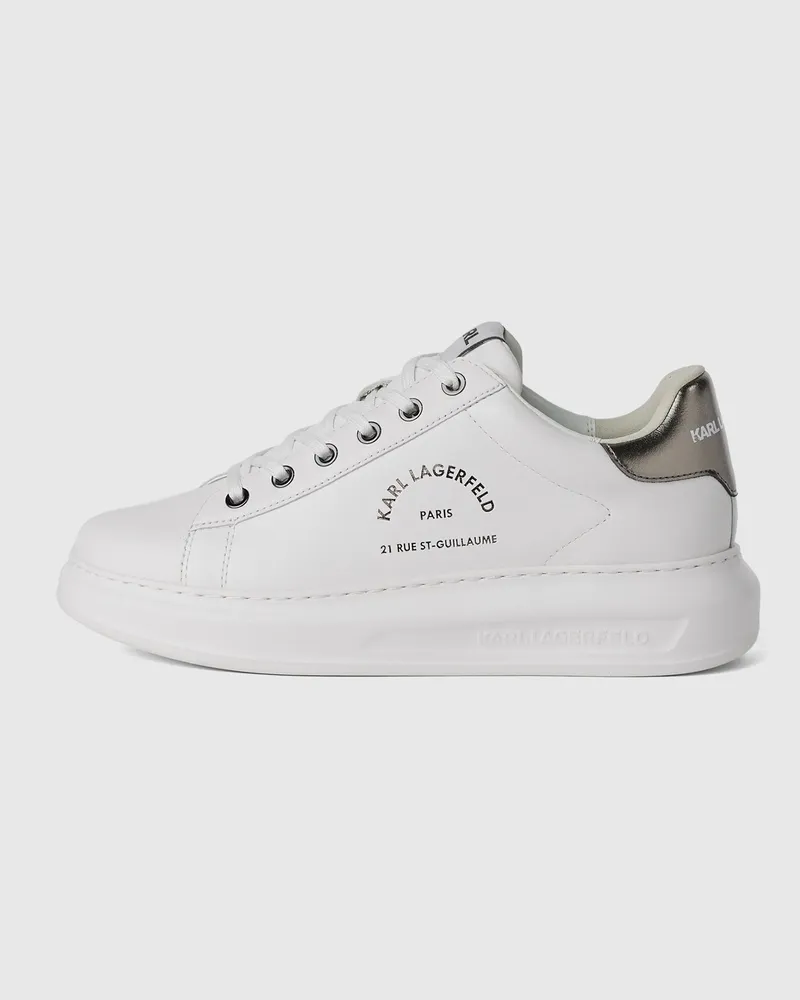 Karl Lagerfeld Kapri Maison Schnürsneaker, Damen, Weiss/silber, Größe Weiss